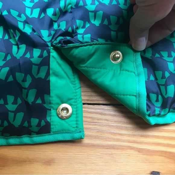 Crown & Ivy Kelly Green and Navy Quilted Jacket, EUC, M - Picture 12 of 15